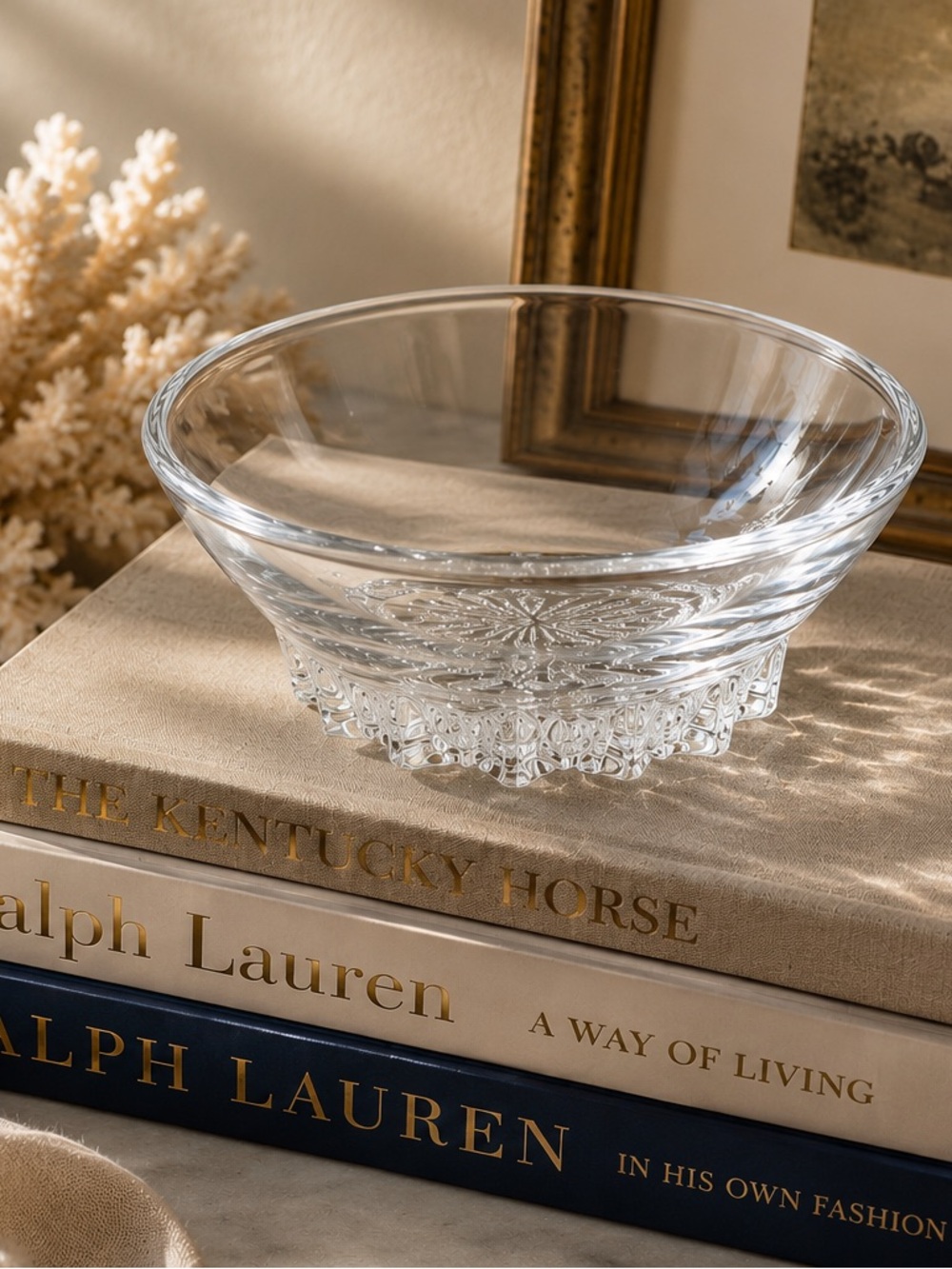 Hadeland Norway Nautilus Art Glass Bowl | Scandinavian Decor Quiet Luxury